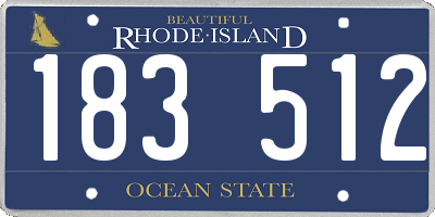 RI license plate 183512