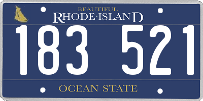 RI license plate 183521