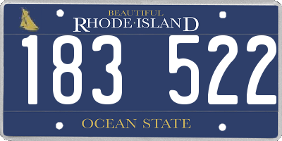 RI license plate 183522