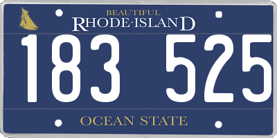 RI license plate 183525