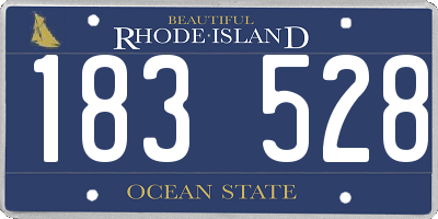 RI license plate 183528