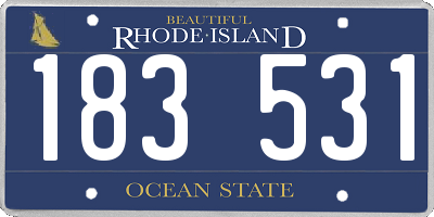 RI license plate 183531
