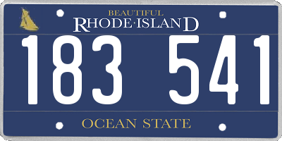 RI license plate 183541
