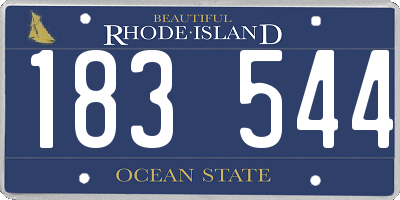 RI license plate 183544