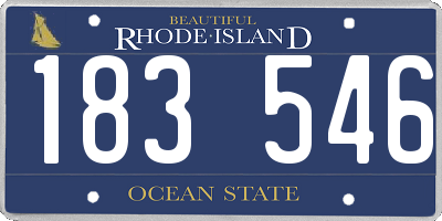 RI license plate 183546
