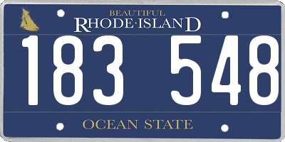 RI license plate 183548
