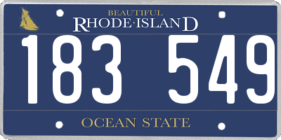 RI license plate 183549