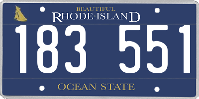RI license plate 183551