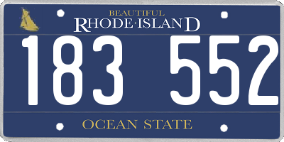 RI license plate 183552