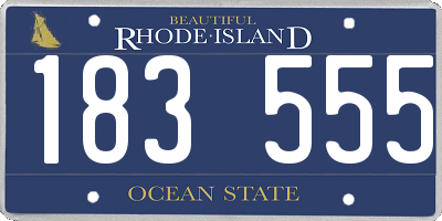 RI license plate 183555