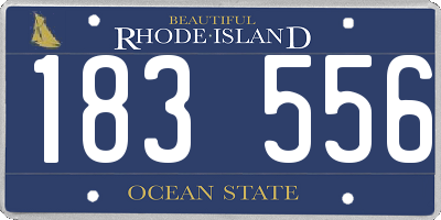 RI license plate 183556