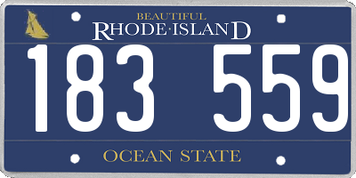 RI license plate 183559