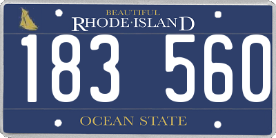 RI license plate 183560