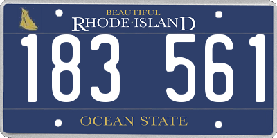 RI license plate 183561