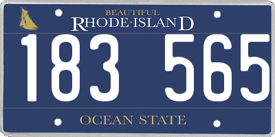 RI license plate 183565