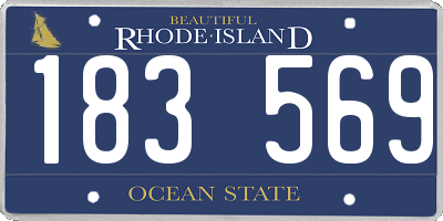RI license plate 183569