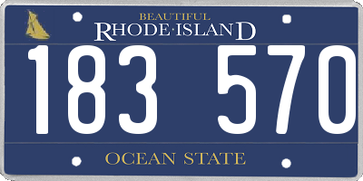 RI license plate 183570