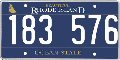 RI license plate 183576