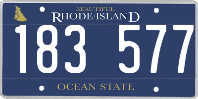 RI license plate 183577