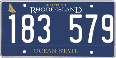 RI license plate 183579
