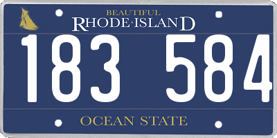 RI license plate 183584