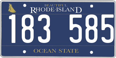 RI license plate 183585