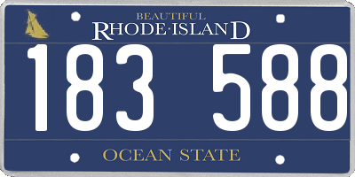 RI license plate 183588