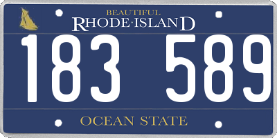 RI license plate 183589