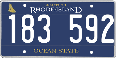 RI license plate 183592