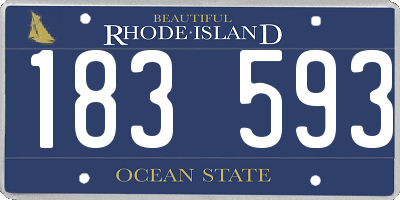 RI license plate 183593