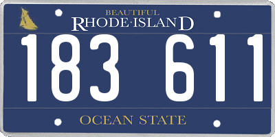 RI license plate 183611