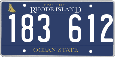 RI license plate 183612