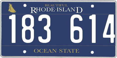 RI license plate 183614