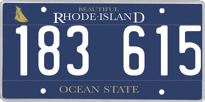 RI license plate 183615