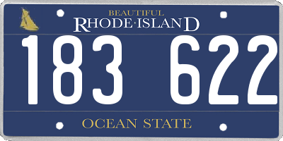 RI license plate 183622