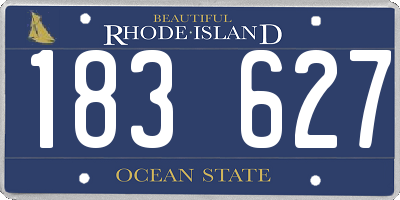 RI license plate 183627