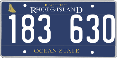 RI license plate 183630