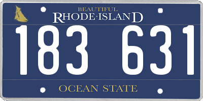 RI license plate 183631