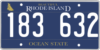 RI license plate 183632