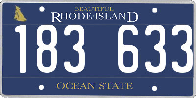 RI license plate 183633