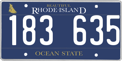 RI license plate 183635