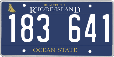 RI license plate 183641