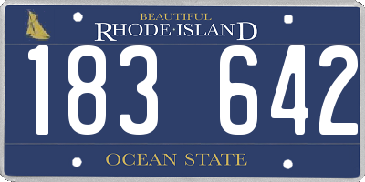 RI license plate 183642