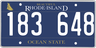 RI license plate 183648