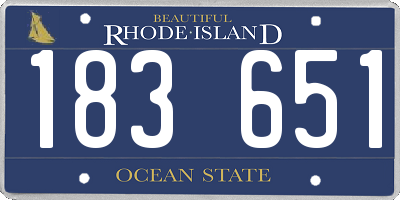 RI license plate 183651