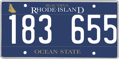 RI license plate 183655