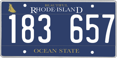 RI license plate 183657