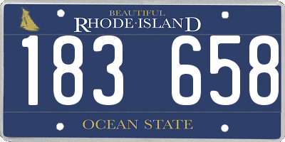 RI license plate 183658