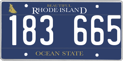 RI license plate 183665