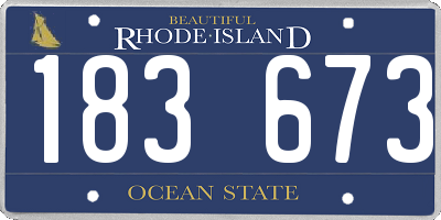 RI license plate 183673